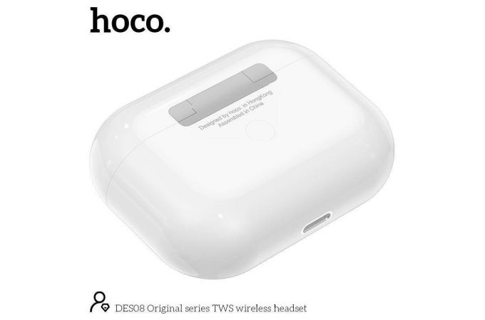 Наушники вакуумные беспроводные HOCO DES08 TWS wireless headset Bluetooth (белый)