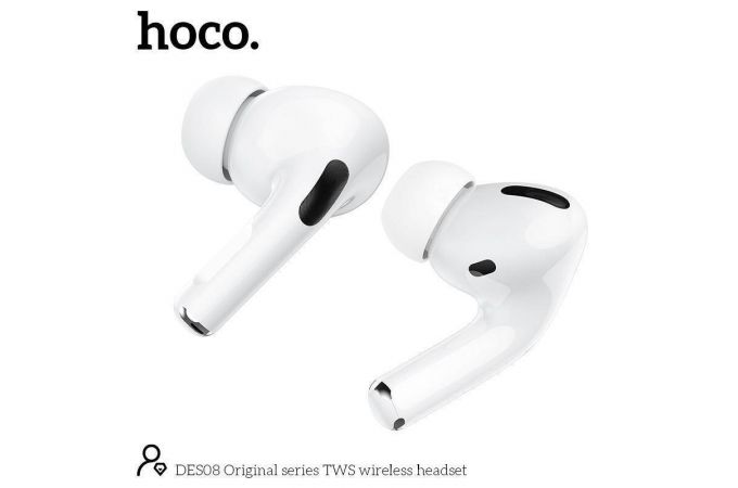 Наушники вакуумные беспроводные HOCO DES08 TWS wireless headset Bluetooth (белый)