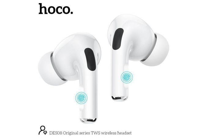 Наушники вакуумные беспроводные HOCO DES08 TWS wireless headset Bluetooth (белый)