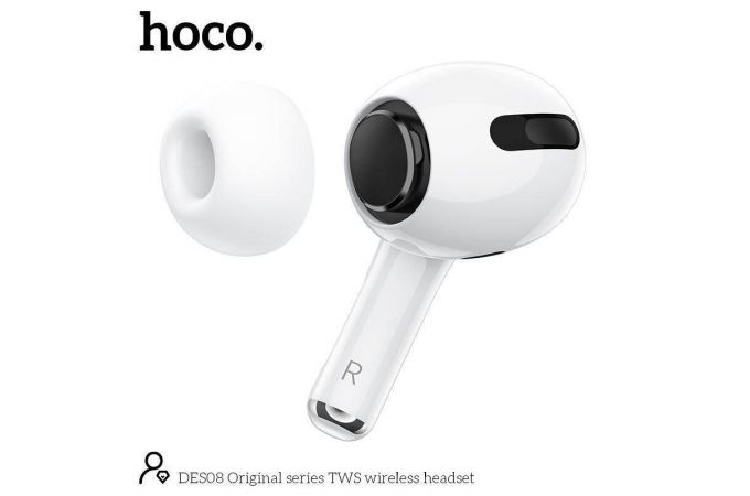 Наушники вакуумные беспроводные HOCO DES08 TWS wireless headset Bluetooth (белый)
