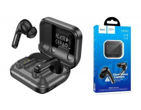Наушники вакуумные беспроводные HOCO DES22 Leather grain wireless BT headset Bluetooth (черный)