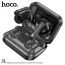 Наушники вакуумные беспроводные HOCO DES22 Leather grain wireless BT headset Bluetooth (черный)