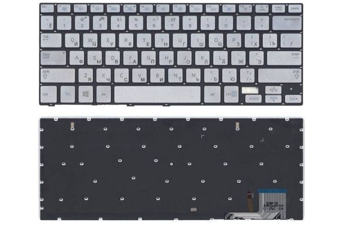 Клавиатура для ноутбука Samsung 740U3E NP740U3E серебристая