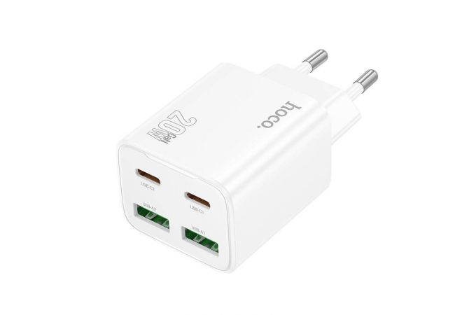 Сетевое зарядное устройство 2USB + 2USB-C HOCO N55 Fundador four-port PD20W (белый)