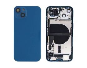 Корпус для iPhone 13 в сборе со шлейфами (синий) с разбора (потертости на стекле)