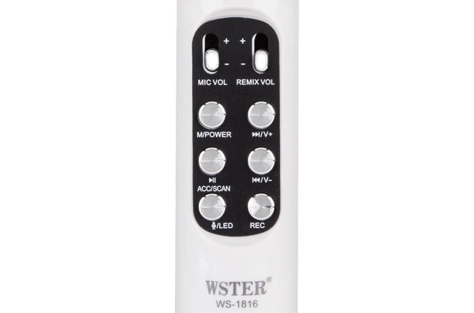 Караоке микрофон WSTER WS-1816 (Bluetooth, динамики, USB) (цвет в ассортименте)