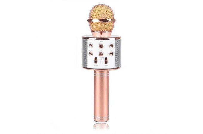 Караоке микрофон WSTER WS-858 (Bluetooth, динамики, USB) (цвет в ассортименте)