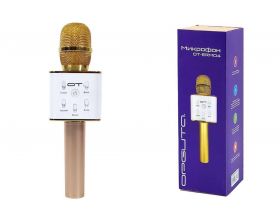 Караоке микрофон Орбита OT-ERM04 (Bluetooth, динамики, USB) (золотистый)