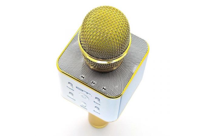 Караоке микрофон Орбита OT-ERM04 (Bluetooth, динамики, USB) (золотистый)