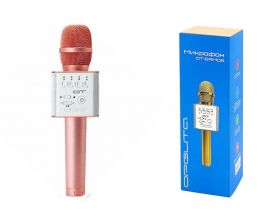 Караоке микрофон Орбита OT-ERM05 (Розовый, Bluetooth, динамики, USB) (розовый)