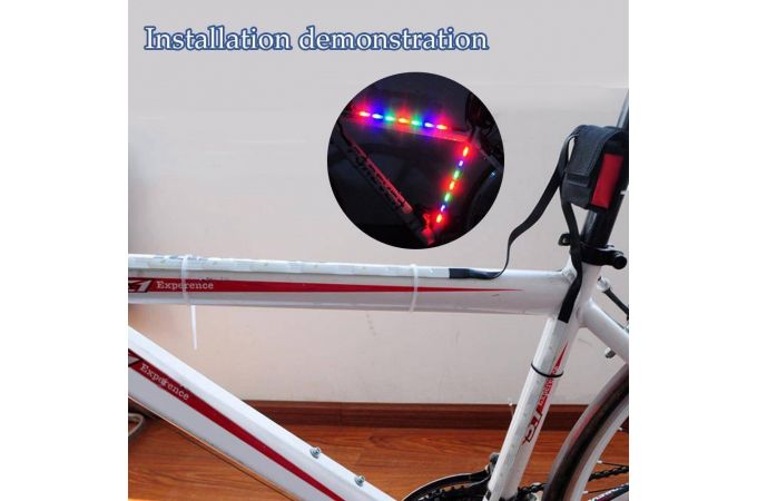 Фонарик светодиодный велосипедный Огонек SH-084 (2 ленты по 7LED)