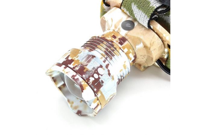 Фонарь налобный Патриот PT-FLG24 (1L, 2*18650, ZOOM, Т6)