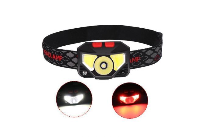 Фонарь налобный Патриот PT-FLG25 (3L, аккум, дат.движ)