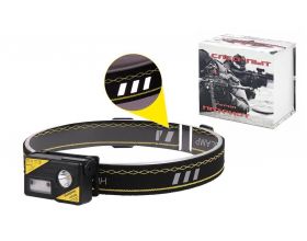 Фонарь налобный Патриот PT-FLG27 (1L, аккум, дат.движ)