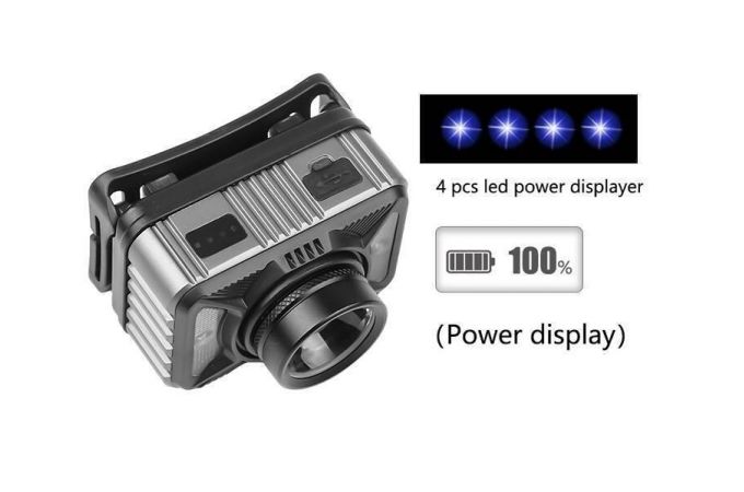 Фонарь налобный Патриот PT-FLG32 (3L, аккум, дат.движ)