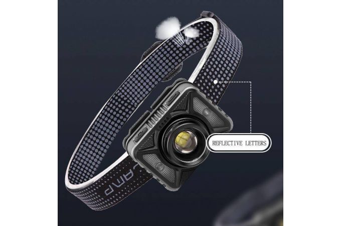 Фонарь налобный Патриот PT-FLG32 (3L, аккум, дат.движ)