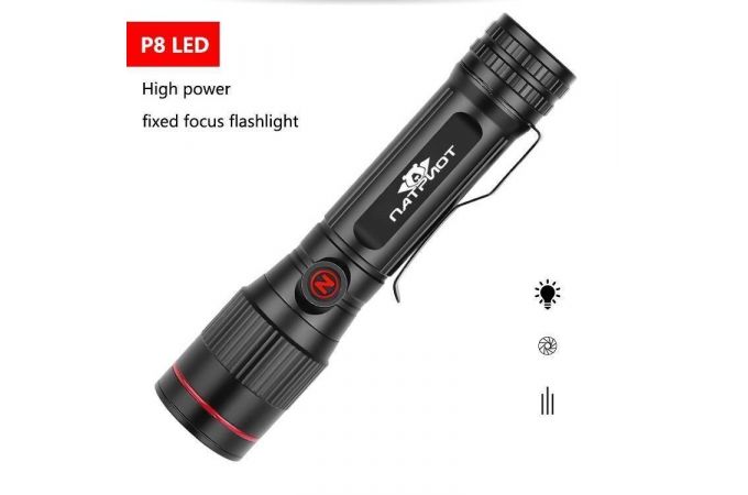 Фонарь ручной Патриот PT-FLR20 (1L, 18650.,ZOOM)