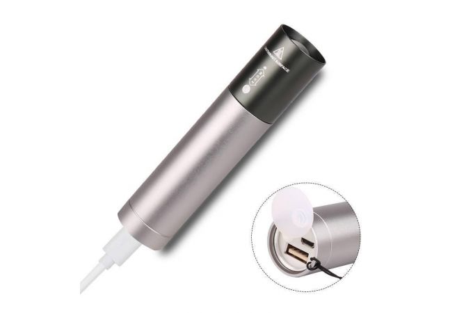 Фонарь ручной Следопыт ST-FLR07 ЧЕРНЫЙ (аккум, ZOOM)