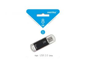 Флешка USB 2.0 Smartbuy 8 GB V-Cut Black (SB8GBVC-K)