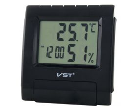 Часы настольные VST 7090S (температура, влажность) (черный)