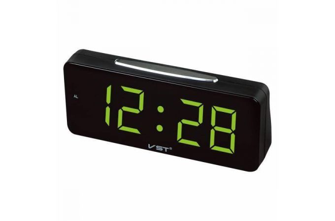 Часы настольные VST 763T-2 (говорящие) (зеленый)