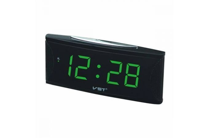 Часы настольные VST 719T-4 (говорящие) (зеленый)