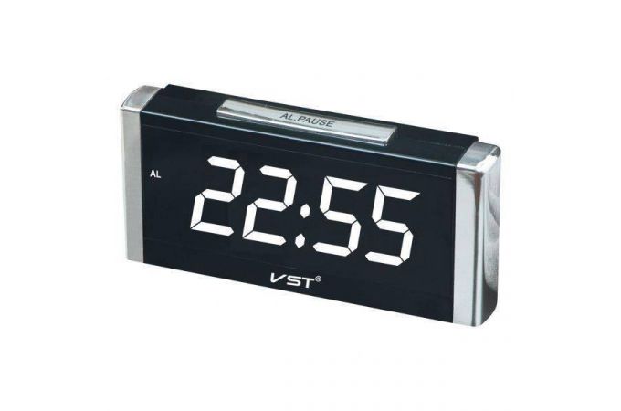 Часы настольные VST 731T-6 (говорящие) (белый)