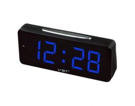 Часы настольные VST 763T-5 (говорящие) (синий)