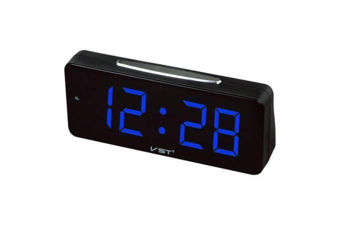 Часы настольные VST 763T-5 (говорящие) (синий)
