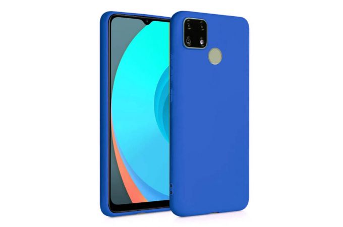 Чехол для Realme C25 тонкий (синий)