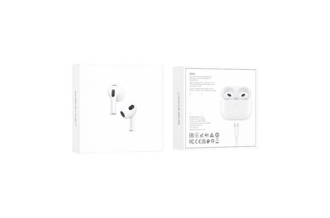 Наушники вакуумные беспроводные BOROFONE BW91 (белый)