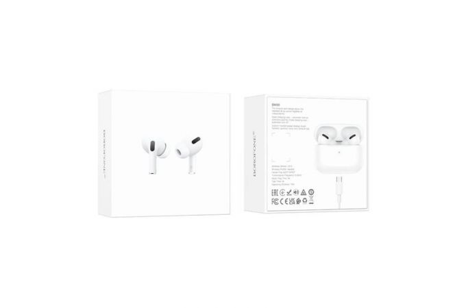 Наушники вакуумные беспроводные BOROFONE BW90 (белый)