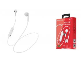 Наушники вакуумные беспроводные BOROFONE BE27 Cool song sports wireless earphonesl Bluetooth (белый)