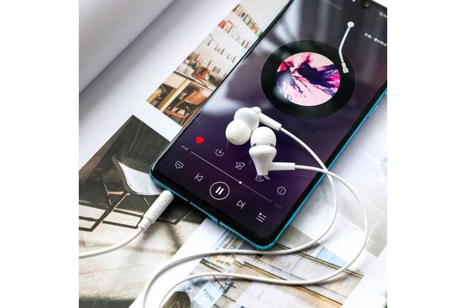 Наушники вакуумные проводные BOROFONE BM49 Player universal earphones (белый)