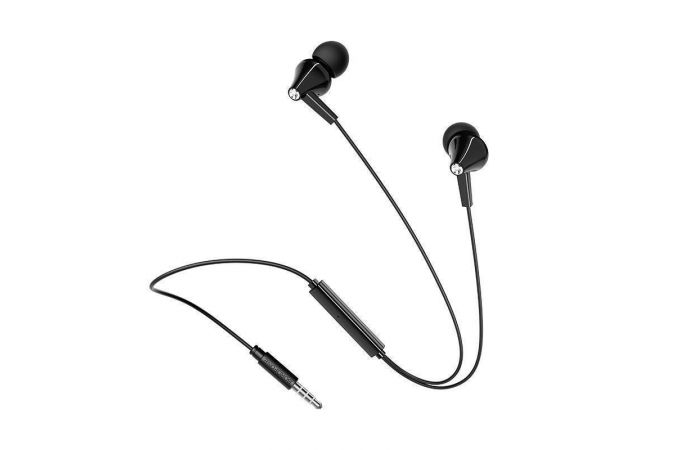 Наушники вакуумные проводные BOROFONE BM49 Player universal earphones (черный)