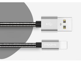 Кабель USB - Lightning MAIMi X25, 3.1A (iOS Lightning,металл) 1м