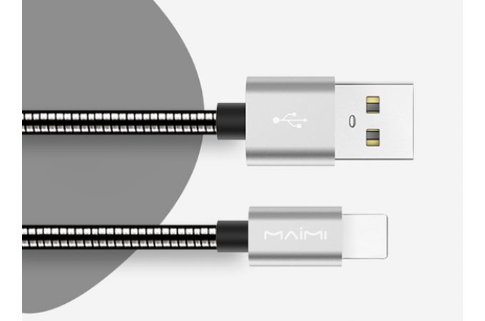 Кабель USB - Lightning MAIMi X25, 3.1A (iOS Lightning,металл) 1м