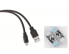 Кабель USB - Lightning EZRA DC13 2.1A (черный) 1.2м