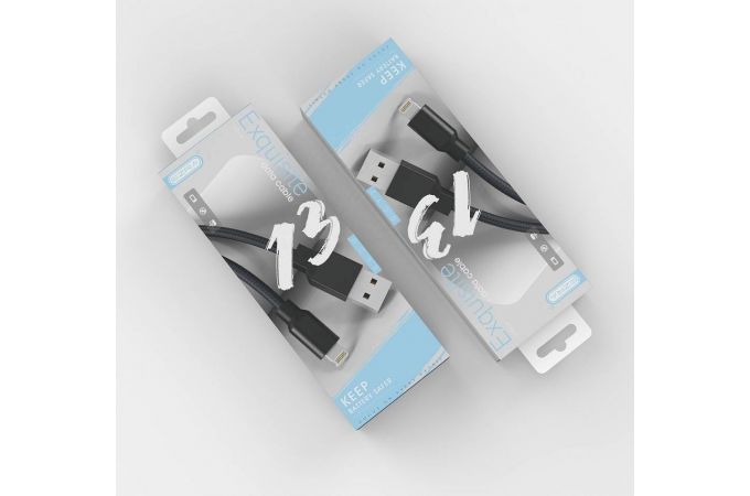 Кабель USB - Lightning EZRA DC13 2.1A (черный) 1.2м