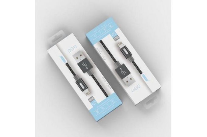 Кабель USB - Lightning EZRA DC11 2.1A (черный) 1.2м