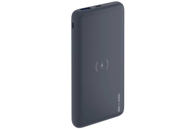 Универсальный дополнительный аккумулятор Power Bank Deppa (33552) NRG Qi (10000 mAh) (серый)