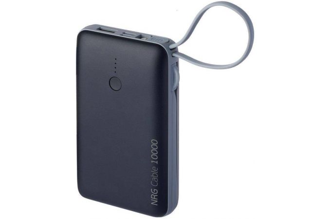 Универсальный дополнительный аккумулятор Power Bank Deppa (33561) NRG Cable 4 в 1 (10000 mAh) (черный)