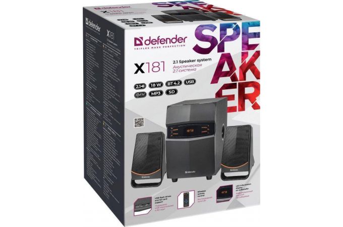 Акустическая система 2.1 Defender X181 (черный)