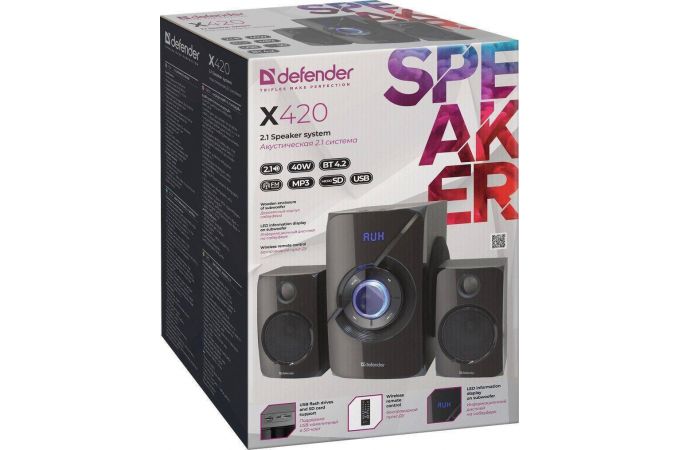 Акустическая система 2.1 Defender X420 (черный)