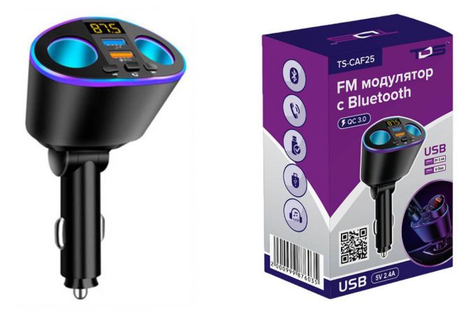 FM-Модулятор TDS TS-CAF25 модулятор RGB + разветвитель (Bluetooth)