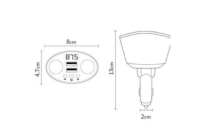 FM-Модулятор TDS TS-CAF25 модулятор RGB + разветвитель (Bluetooth)