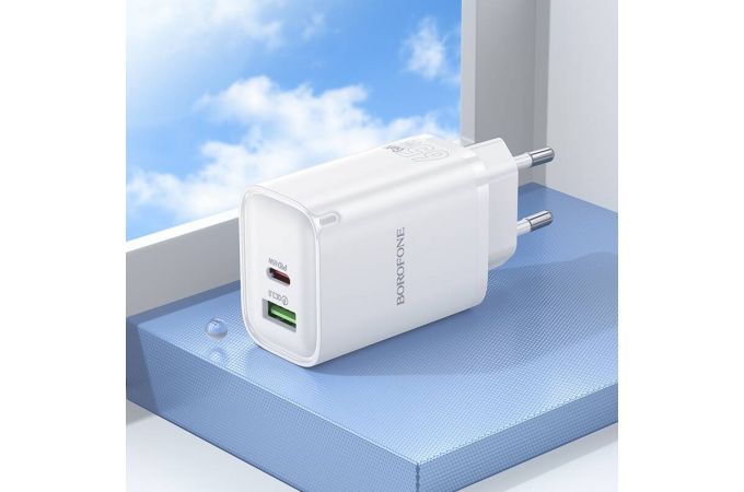Сетевое зарядное устройство USB-C BOROFONE BA87A PD65W QC3.0 (белый)