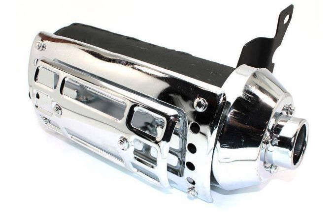 Глушитель на двигатель 188 хромированный 131106