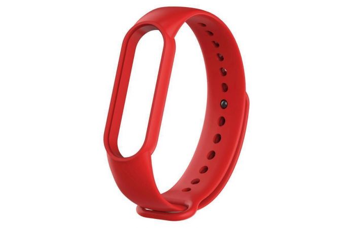 Ремешок силиконовый для XIAOMI MI Band 5 красный