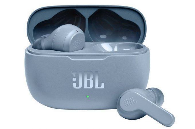 Наушники вакуумные беспроводные JBL Wave 200 TWS Bluetooth (серый)